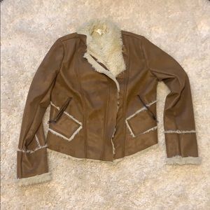 Zip-up Sherpa Jacket, Bomber Style